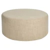 Pomax Poufs-DELILAH - pouf - tissu - DIA 80 x H 35 cm - écru