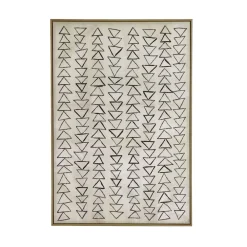 Pomax Tableau / Déco Murale-DESORDE - toile avec cadre - canvas / bois - L 83 x W 4 x H 123 cm - naturel/noir