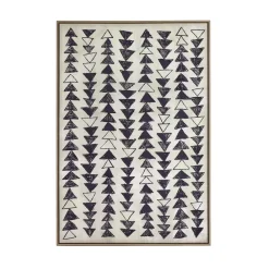 Pomax Tableau / Déco Murale-DESORDE - toile avec cadre - canvas / bois - L 83 x W 4 x H 123 cm - naturel/noir
