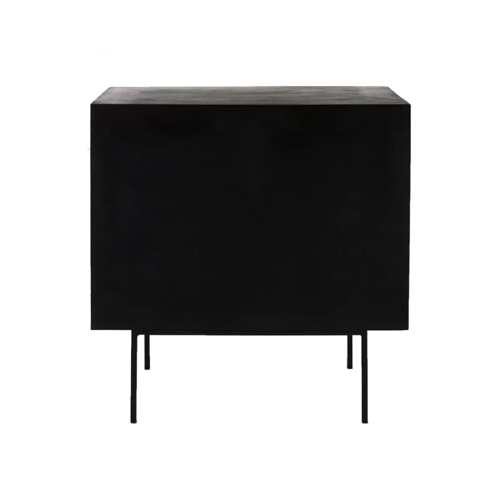 Pomax Armoires-DIEGO - armoire - bois de mangier - L 80 x W 40 x H 86 cm - naturel/noir
