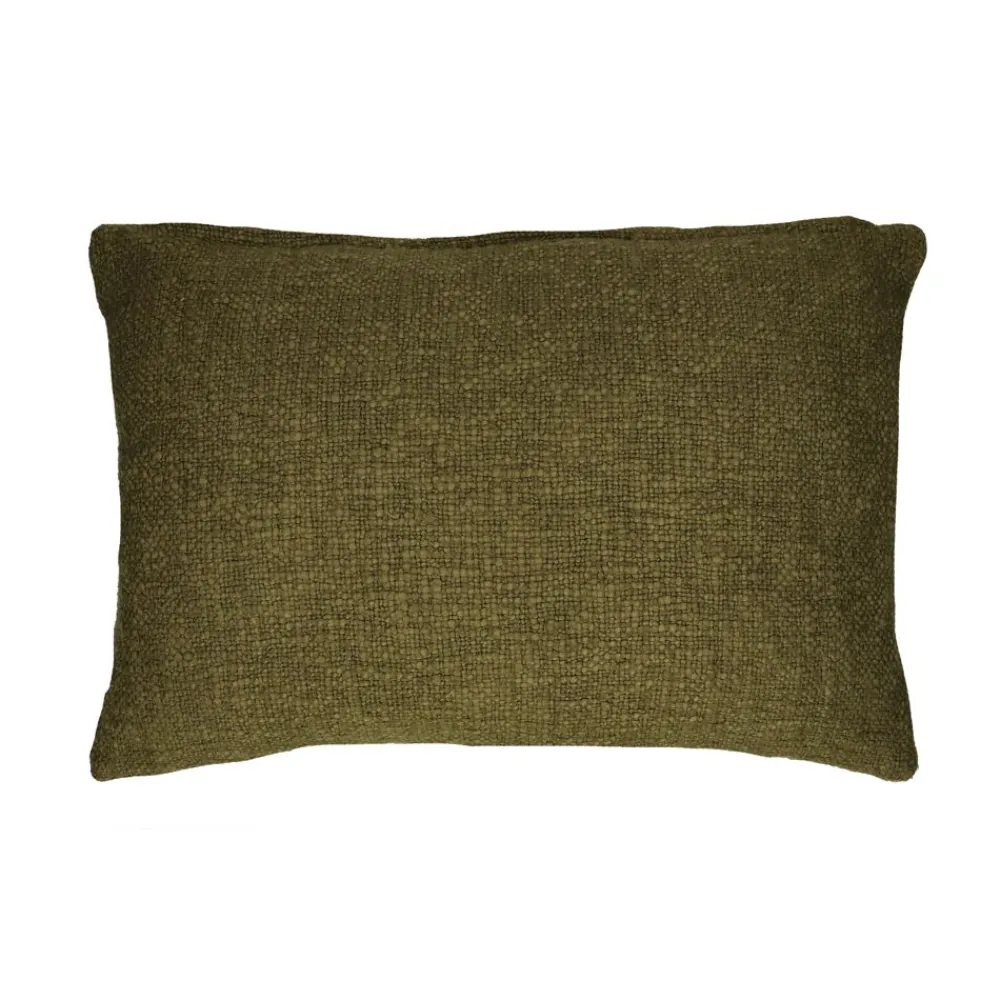 Pomax Coussins-DIMARO - coussin - coton / polyester recyclé - L 60 x W 40 cm - vert foncé