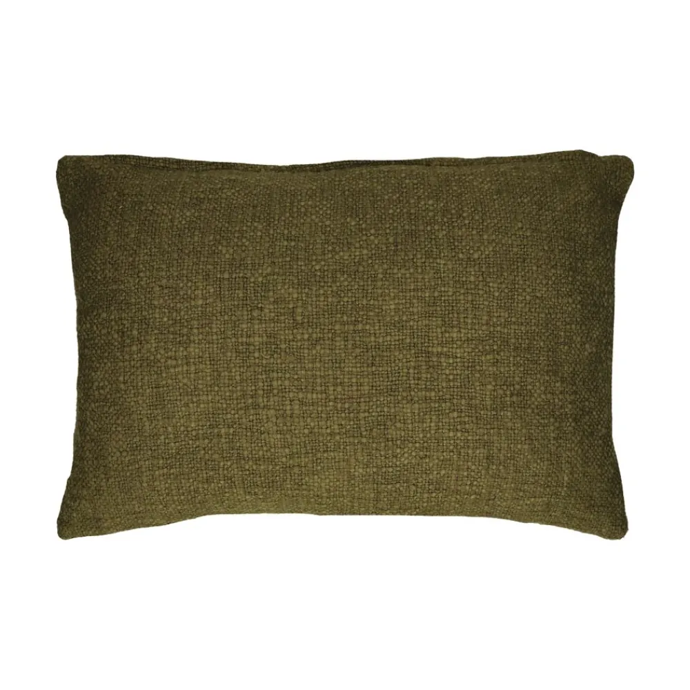 Pomax Coussins-DIMARO - coussin - coton / polyester recyclé - L 60 x W 40 cm - vert foncé