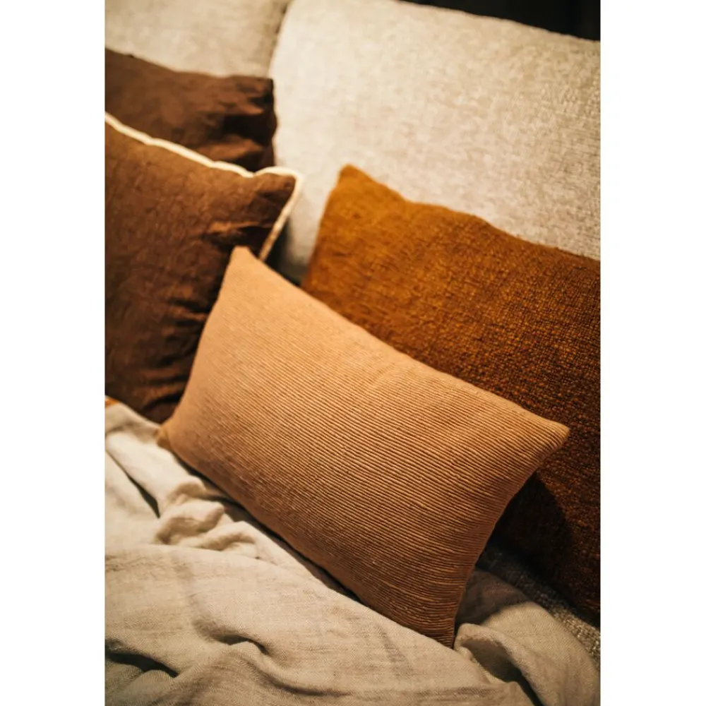 Pomax Coussins-DIMARO - coussin - coton / polyester recyclé - L 60 x W 40 cm - brun