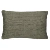 Pomax Coussins-DIMARO - coussin - coton / viscose - L 50 x W 30 cm - vert foncé
