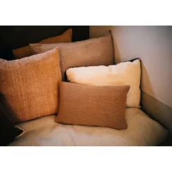 Pomax Coussins-DIMARO - coussin - coton / viscose - L 50 x W 30 cm - sable