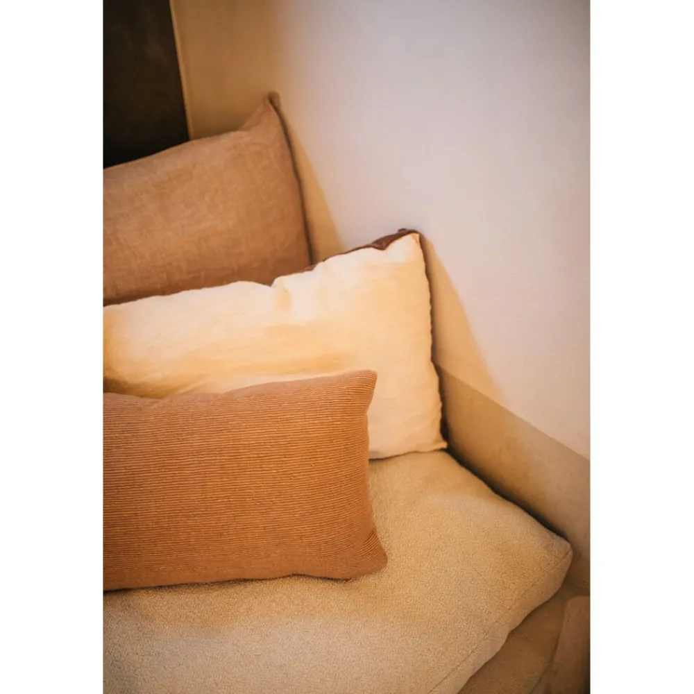 Pomax Coussins-DIMARO - coussin - coton / viscose - L 50 x W 30 cm - sable