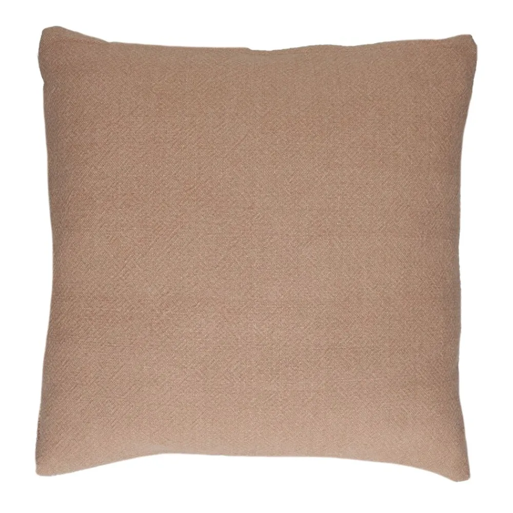 Pomax Coussins-DIMARO - coussin - lin / coton - L 50 x W 50 cm - sable