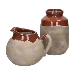 Pomax Vases-EARTH - vase - terracotta - DIA 15,5 x H 22 cm - chocolat