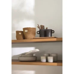 Pomax Cache-pots-ECKOO - pot aux herbes - fibre de coco - DIA 12 x H 12 cm - brun