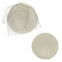 Pomax Linge De Table-ECKOO - set/4 sets de table - coton - DIA 38 cm - blanc