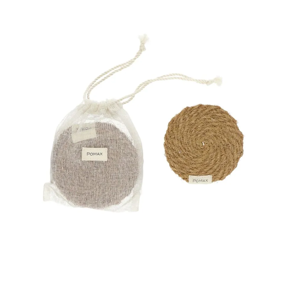 Pomax Linge De Table-ECKOO - set/4 sous-verres - fibre de coco - DIA 10 cm - brun