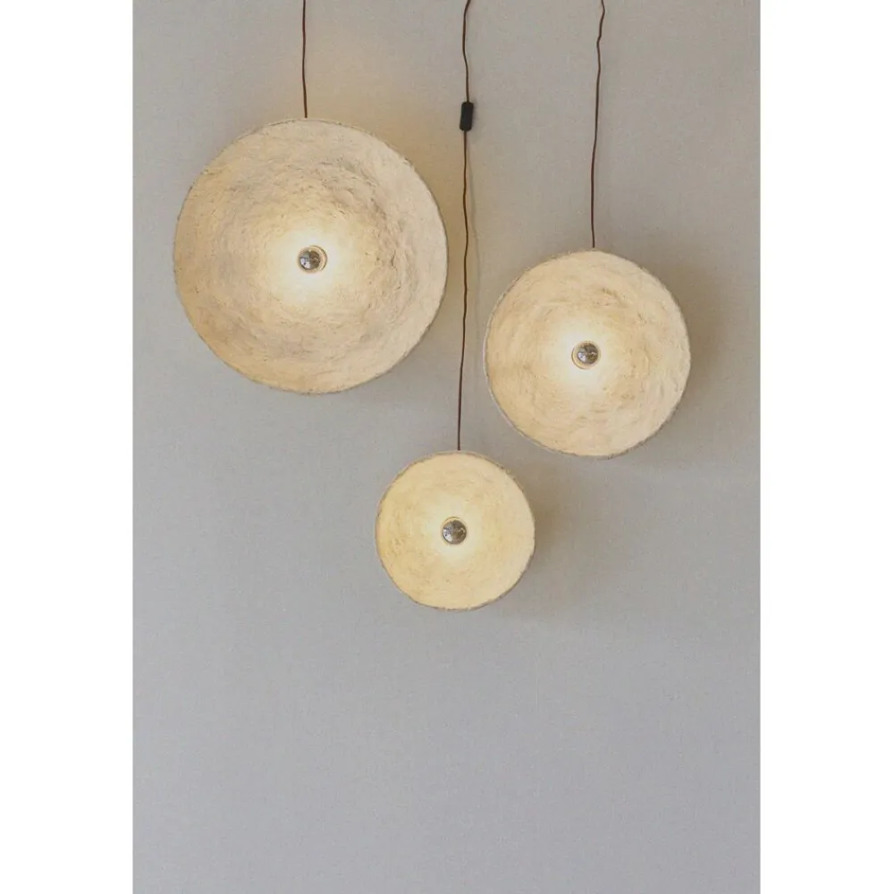 Pomax Appliques-EIVISSA - applique murale - papier mâché - DIA 45 cm - beige