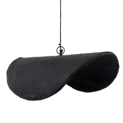 Pomax Suspensions-EIVISSA - suspension - papier mâché - L 58 x W 43 x H 18 cm - noir