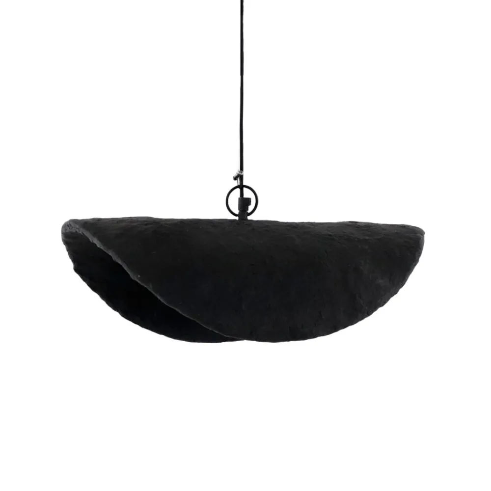 Pomax Suspensions-EIVISSA - suspension - papier mâché - L 45 x W 30 x H 14 cm - noir
