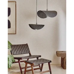 Pomax Suspensions-EIVISSA - suspension - papier mâché - L 58 x W 43 x H 18 cm - noir