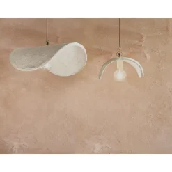 Pomax Suspensions-EIVISSA - suspension - papier mâché - L 45 x W 30 x H 14 cm - beige
