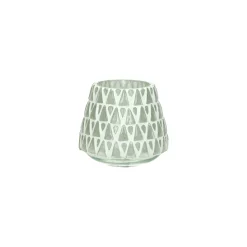 Pomax Photophores / T-lights-ELSA - photophore - verre - DIA 9 x H 9 cm - blanc
