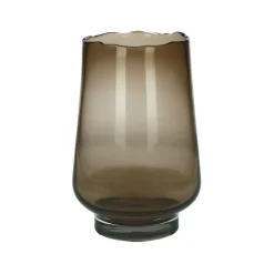 Pomax Photophores / T-lights-ELYZA - photophore/vase - verre - DIA 20 x H 30 cm - ambre