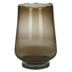 Pomax Photophores / T-lights-ELYZA - photophore/vase - verre - DIA 25 x H 36 cm - ambre