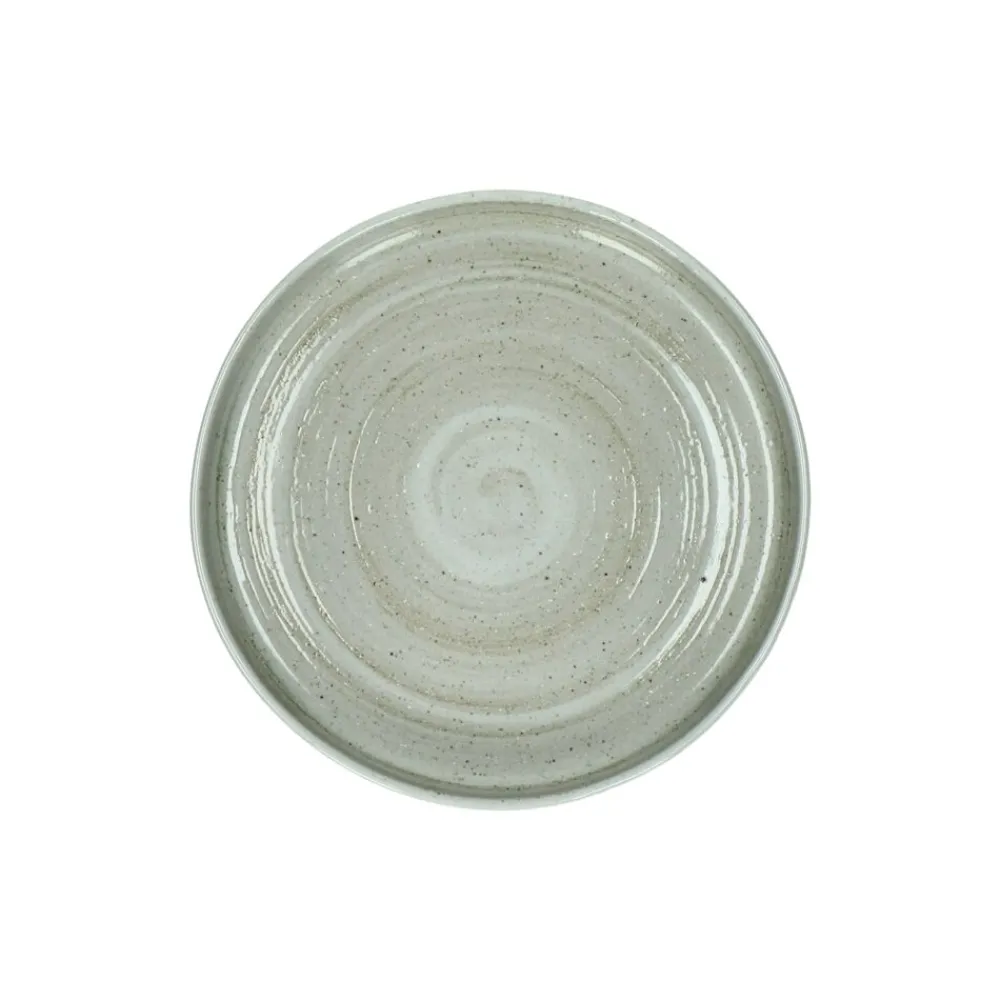 Pomax Vaisselle-EPICES - assiette à déjeuner - porcelaine - DIA 21 x H 2,4 cm - vert foncé
