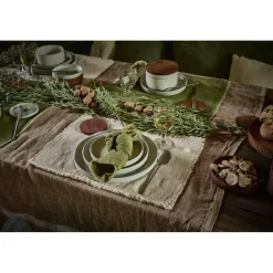 Pomax Vaisselle-EPICES - assiette à déjeuner - porcelaine - DIA 21 x H 2,4 cm - vert foncé