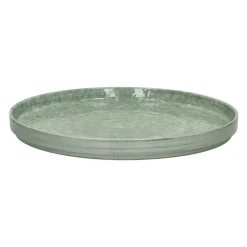 Pomax Vaisselle-EPICES - assiette plate - porcelaine - DIA 27 x H 2,6 cm - vert foncé