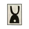 Pomax Tableau / Déco Murale-EQUILIBRO - toile avec cadre - canvas / bois - L 60 x W 4,3 x H 90 cm - noir