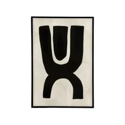 Pomax Tableau / Déco Murale-EQUILIBRO - toile avec cadre - canvas / bois - L 60 x W 4,3 x H 90 cm - noir