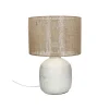 Pomax Lampes De Table-ESMÉ - lampe de table - céramique / métal - DIA 33 x H 48 cm - blanc