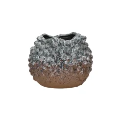 Pomax Vases-ESPINA - vase - grès - DIA 15 x H 12 cm - gris bleu