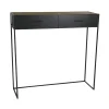 Pomax Consoles-ESSENTIAL - console - métal / bois de pin - L 100 x W 30 x H 97 cm