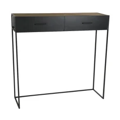 Pomax Consoles-ESSENTIAL - console - métal / bois de pin - L 100 x W 30 x H 97 cm