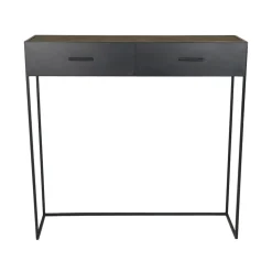 Pomax Consoles-ESSENTIAL - console - métal / bois de pin - L 100 x W 30 x H 97 cm