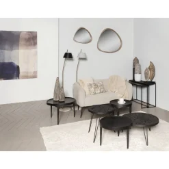 Pomax Tapis-ESTELLE - tapis - coton - L 230 x W 160 cm - beige