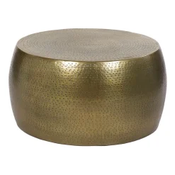 Pomax Tables Basses | Tables-ESTHER - table basse - aluminium - DIA 70 x H 36 cm - brass
