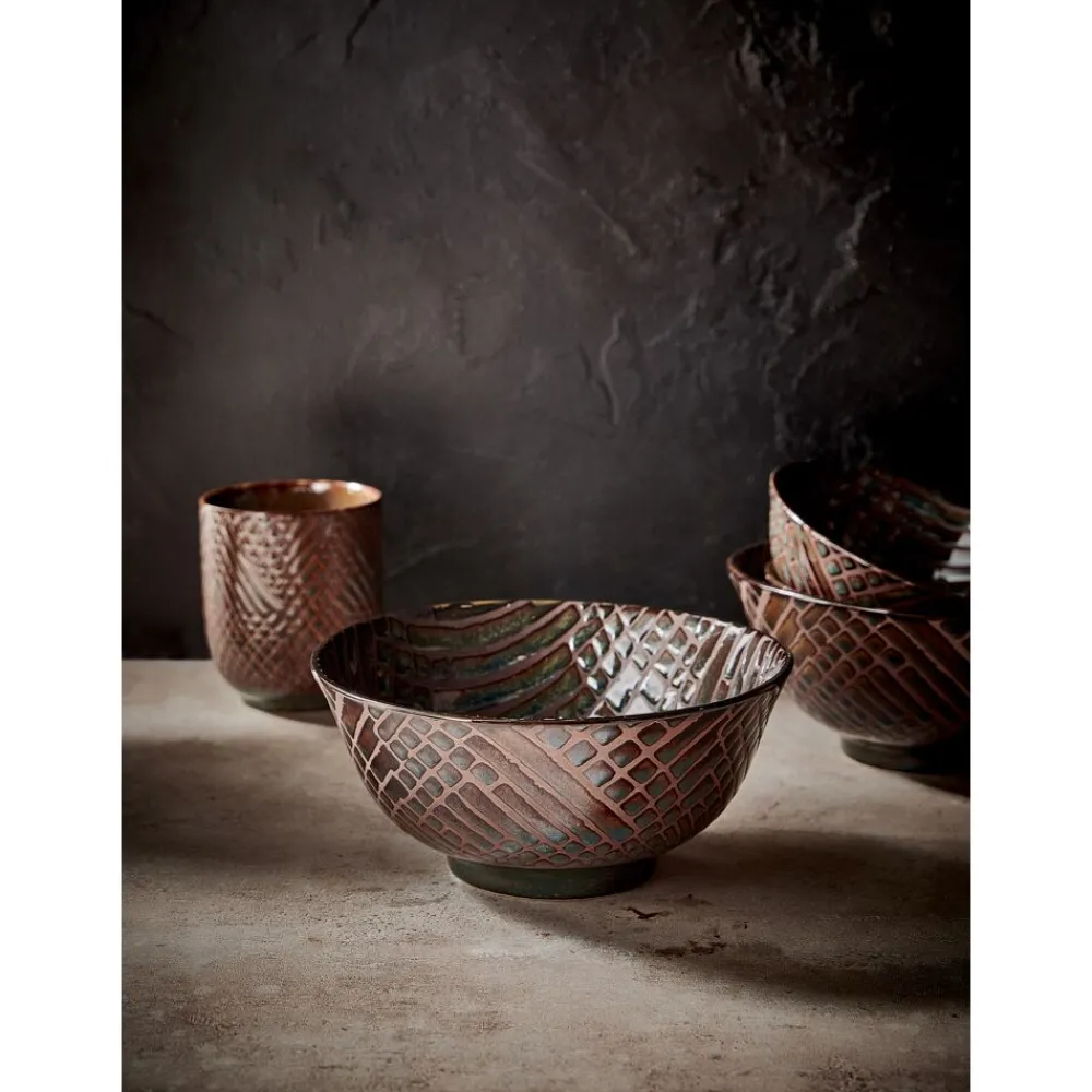Pomax Vaisselle-ESTRO - bol à soupe - porcelaine - DIA 15 x H 7 cm - bronze