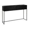 Pomax Consoles-ESZENTIAL - meuble console avec 2 tiroirs - métal / bois de sapin - L 120 x W 30 x H 80 cm - noir