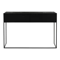 Pomax Consoles-ESZENTIAL - meuble console avec 2 tiroirs - métal / bois de sapin - L 120 x W 30 x H 80 cm - noir