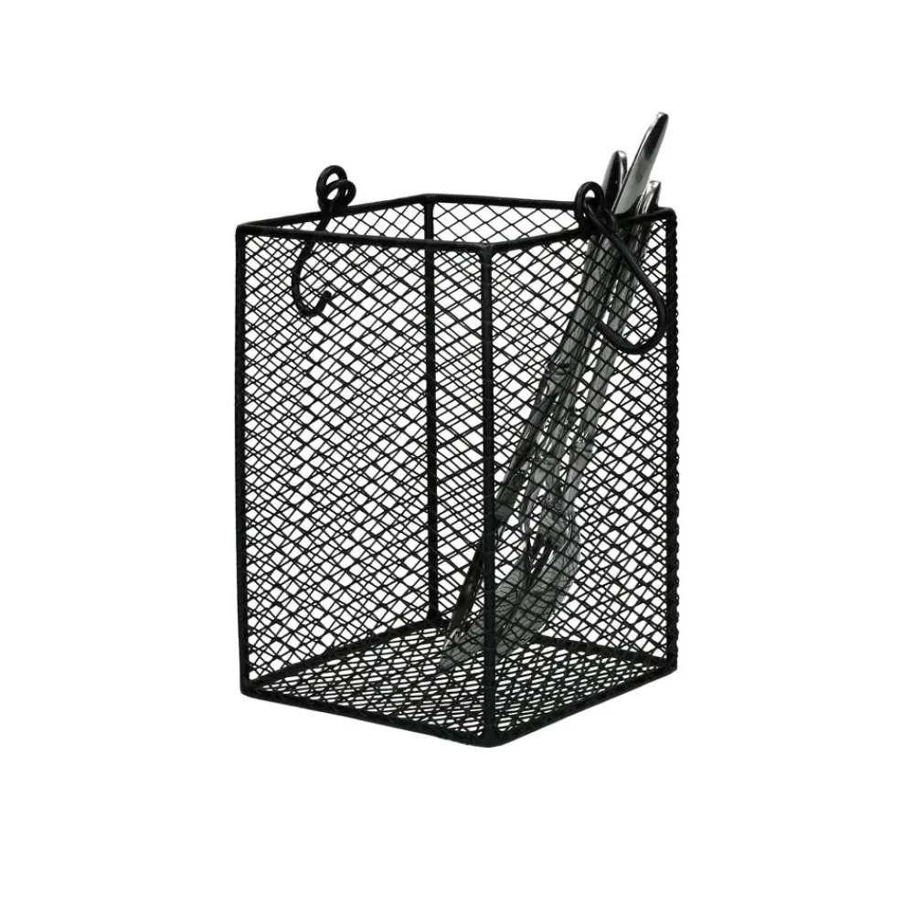 Pomax Concepts Modulaires-ESZENTIAL - panier à couverts - métal - L 12 x W 12 x H 19,5 cm - noir