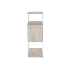 Pomax Étagères-ESZENTIAL - rack 2 portes - métal / bois de sapin - L 60 x W 30 x H 80 cm - naturel/blanc