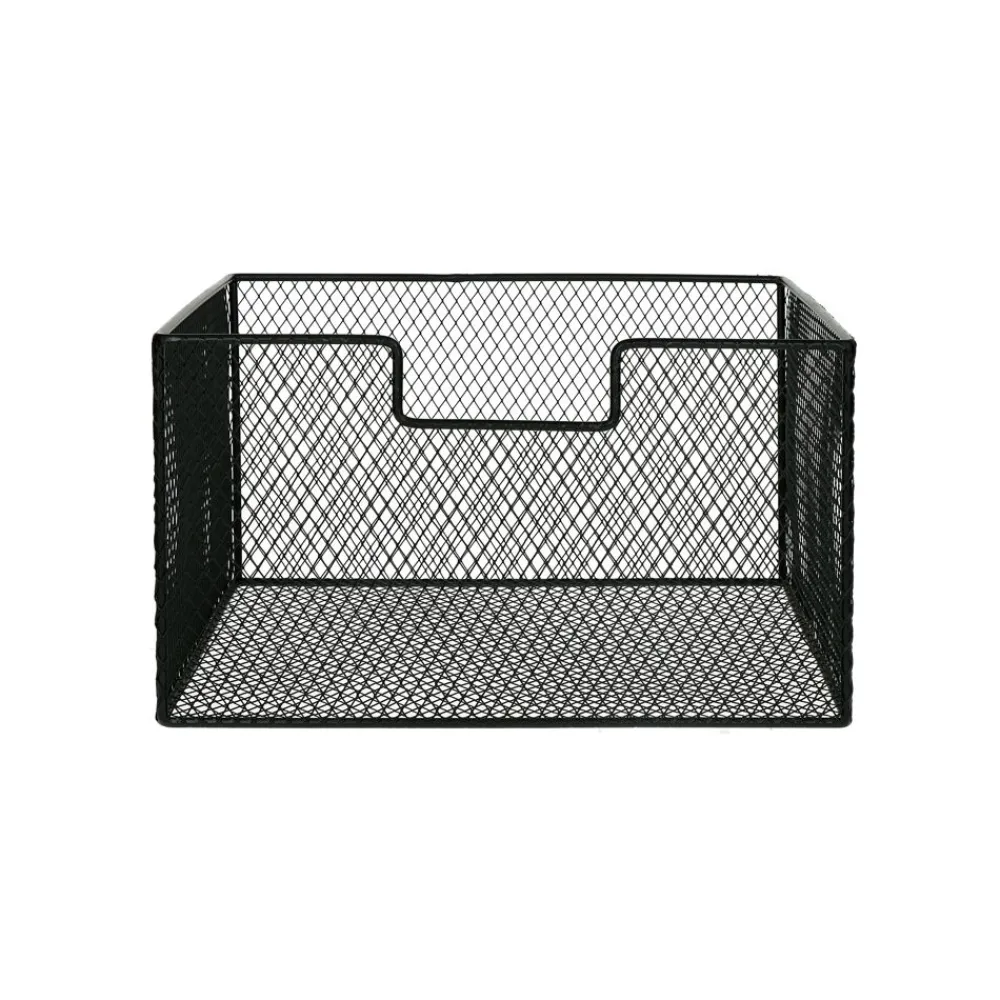 Pomax Concepts Modulaires-ESZENTIAL - set/2 paniers - métal - L 31,5 x W 29,5 x H 17,5/27,5 cm - noir
