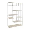 Pomax Étagères-ESZENTIAL - étagère - bois de pin - métal - L 100 x W 30 x H 165 cm - naturel/blanc