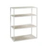 Pomax Étagères-ESZENTIAL - étagère - métal / bois de sapin - L 60 x W 30 x H 80 cm - naturel/blanc