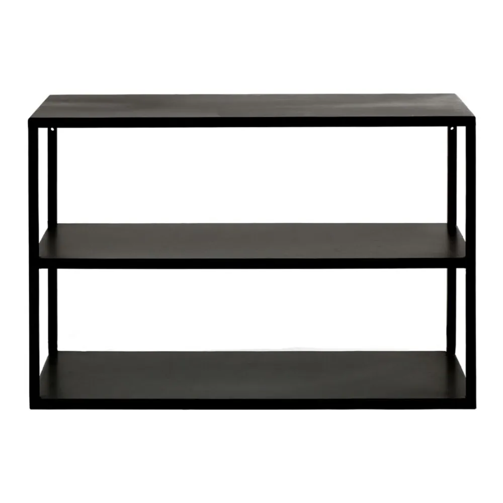Pomax Étagères Murales | Étagères-ESZENTIAL - étagère - métal - L 60 x W 30 x H 40 cm - noir