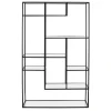 Pomax Étagères-ESZENTIAL - étagère - métal / verre - L 100 x W 30 x H 165 cm - noir