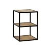 Pomax Étagères Murales | Étagères-ESZENTIAL - étagère/table d'appoint - bois - métal / bois - L 30 x W 30 x H 40 cm - naturel/noir