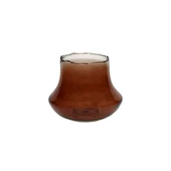 Pomax Vases-FAMIGLIA - vase - verre - DIA 15 x H 12 cm - ambre
