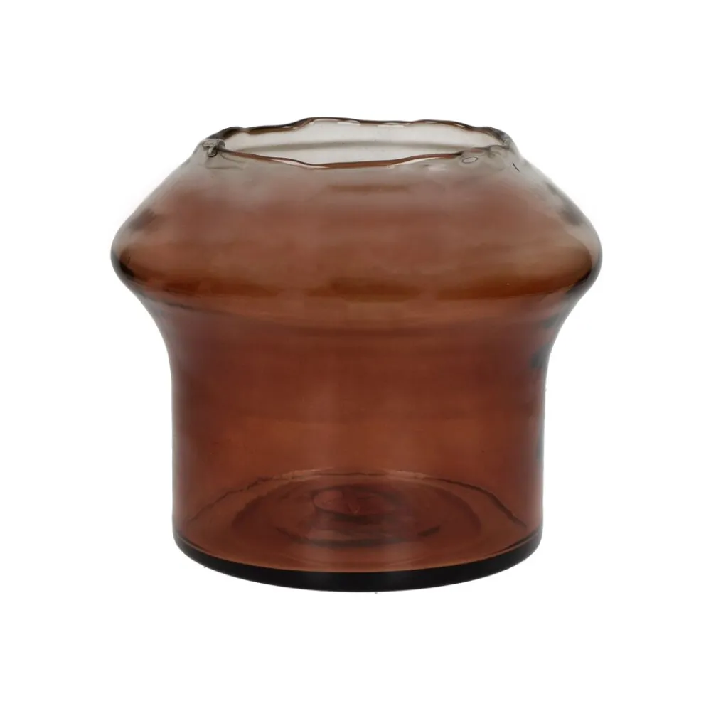 Pomax Vases-FAMIGLIA - vase - verre - DIA 25 x H 20 cm - ambre