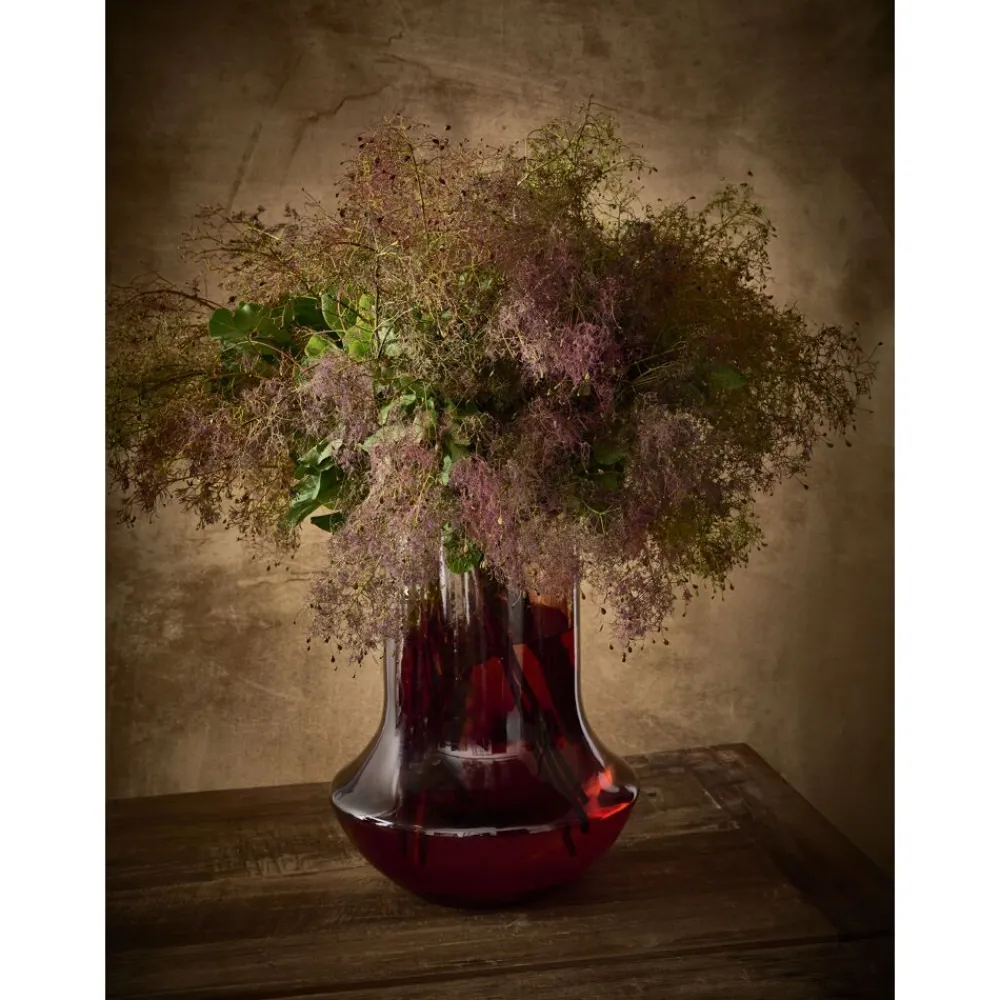 Pomax Vases-FAMIGLIA - vase - verre - DIA 23 x H 30 cm - ambre