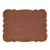Pomax Linge De Table-FARFALLE - set de table - lin / coton - L 45 x W 35 cm - rouille